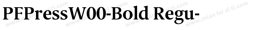 PFPressW00-Bold Regu字体转换